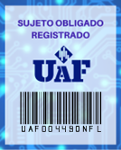 Sujeto Obligado Registrado ante la Unidad de Análisis Financiero